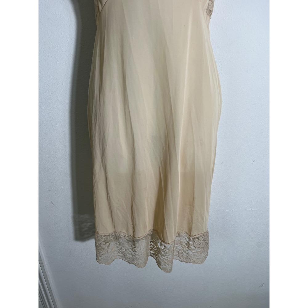 VINTAGE 60s CARESS Lace Slip Nightgown Vanity Fair Lingerie Dress - Picture 6 of 15